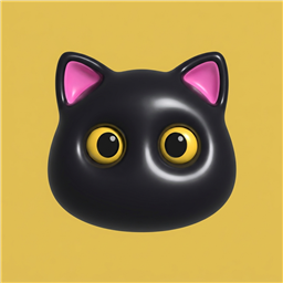 Black cat sticker