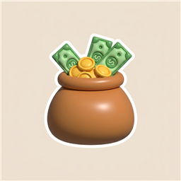 Money bag sticker